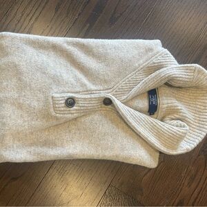 Men's Oatmeal Shawl Collar Sweater